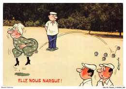 Delcampe - ASKP8-0425-SPORT - Petanque - Elle Nous Nargue - Bowls