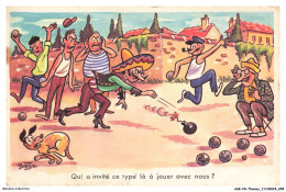 Delcampe - ASKP8-0432-SPORT - Qui A Invite Ce Type La A Jouer Avec Nous - Bowls
