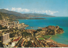 Delcampe - CPSM PRINCIPAUTE DE MONACO VUE GENERALE AU FOND L' ITALIE - Mehransichten, Panoramakarten