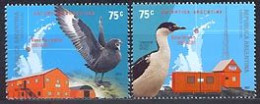 Delcampe - ARGENTINE 2001 - Base Antarctique Brown Et Oiseaux- 2 V. - Forschungsstationen & Arctic Driftstationen