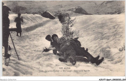 Delcampe - AJKP7-0658 - SPORT - SPORTS D'HIVER - EN LUGE - DESCENTE RAPIDE - Alpinismus, Bergsteigen