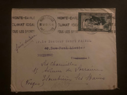 Delcampe - LETTRE Pour La FRANCE TP PRINCE DE MONACO 5F OBL.MEC.2 VII 50 MONTE-CARLO - Briefe U. Dokumente