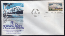 Delcampe - USA FDC Fleetwood Cachet, 1972 15 Cents Mt. McKinley National Park - 1971-1980