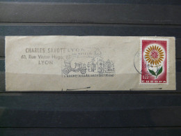 Delcampe - Cachet Tampon D'identification Charles Savoye Rue Victor Hugo Lyon Flamme Europa Y&T 1430 Zh - Algemene Zegels