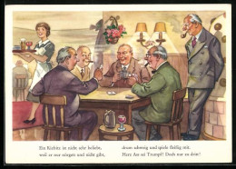 Delcampe - AK Männer Beim Kartenspiel In Der Kneipe - Speelkaarten