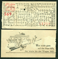 Delcampe - Wuppertal Schwebebahn ~1953 Strassenbahn 25 Pfg Rs/lustiger Fahrschein Boleto Biglietto Ticket Billet - Europe