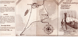 Delcampe - COMPAGNIE GENERALE TRANSATLANTIQUE - Paquebot "COLOMBIE" - "Croisière Des Vikings" 12 Au 21 Aout 1933 - - Reiseprospekte