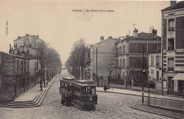 Delcampe - Carte Postale  [94]  Vitry Sur Seine  Tramway  Place De La Gare  Très Beau Plan - Vitry Sur Seine
