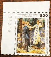 Delcampe - France 1991 : N°2692 En Coin De Feuille Numéroté NEUF** (Peinture : Renoir La Balançoire) - Ungebraucht
