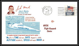 Delcampe - 2291 Espace (space Raumfahrt) Lettre (cover Briefe) USA X 24 B Lifting Body Flight Test Edwards Manke 1/8/1973 - Stati Uniti