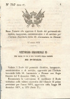 Delcampe - De170 Regio Decreto 1872,per  Istituto Femminile Della Ss.annunziata In Firenze - Decrees & Laws
