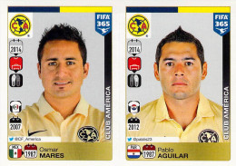 Delcampe - Vignette Panini, FIFA 365, 2016, N°616-617 - Other & Unclassified