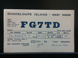 Delcampe - KOV 720-111 - RADIO AMATEUR, QSL CARD, GUADELOUPE ISLAND - Amateurfunk