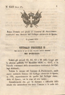 Delcampe - De81 Regio Decreto 1872,comune Di Portovenere Costituirà Sezione Di Spezia - Decrees & Laws