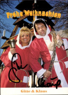 Delcampe - Autogrammkarte Gesangsduo Gitte Und Klaus, Portrait, Autogramme, Frohe Weihnachten - Other & Unclassified