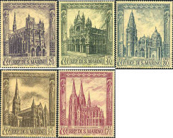 Delcampe - 140818 MNH SAN MARINO 1967 CATEDRALES GOTICAS DE EUROPA - Altri & Non Classificati