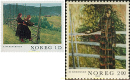 Delcampe - 102188 MNH NORUEGA 1982 PINTURAS CLASICAS NORUEGAS - Ongebruikt