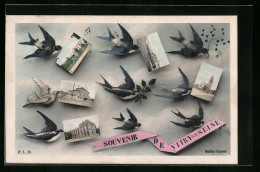 Delcampe - CPA Vitry-sur-Seine, Souvenir - L`Eglise, Le Port - Vitry Sur Seine