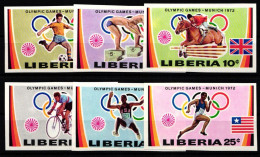 Delcampe - Liberia 526B-531B Postfrisch Olympische Spiele #KA497 - Liberia