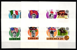 Delcampe - Liberia Block A64-F64 Postfrisch Olympische Spiele #KA503 - Liberia