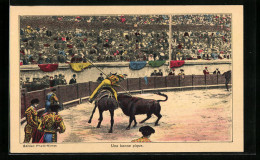 Delcampe - AK Une Bonne Pique, Stierkampf - Corrida