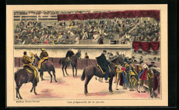 Delcampe - AK Les Prèparatifs De La Course, Stierkampf - Corrida