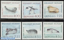Delcampe - Greenland 1991 Sea Mammals 6v, Mint NH, Nature - Sea Mammals - Ungebraucht