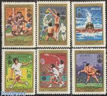 Delcampe - Iran/Persia 1974 Asian Games 6v, Mint NH, Sport - Badminton - Sport (other And Mixed) - Swimming - Tennis - Volleyball.. - Badminton
