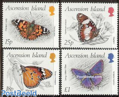 Delcampe - Ascension 1987 Butterflies 4v, Mint NH, Nature - Butterflies - Ascension