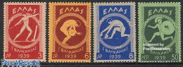 Delcampe - Greece 1939 Balkan Games 4v, Unused (hinged), History - Sport - Europa Hang-on Issues - Athletics - Sport (other And M.. - Unused Stamps
