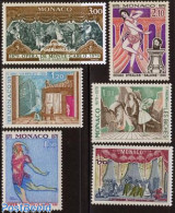 Delcampe - Monaco 1979 Salle Garnier 6v, Mint NH, Performance Art - Dance & Ballet - Music - Theatre - Ungebraucht