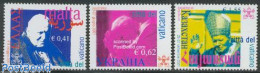 Delcampe - Vatican 2002 Popes Travels 2001 3v, Mint NH, Religion - Pope - Ungebraucht