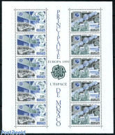 Delcampe - Monaco 1991 Europa, Space S/s, Mint NH, History - Transport - Europa (cept) - Space Exploration - Unused Stamps
