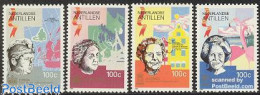 Delcampe - Netherlands Antilles 1990 Four Queens 4v, Mint NH, History - Nature - Performance Art - Transport - Various - Kings & .. - Königshäuser, Adel