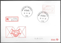 Delcampe - Belgio/Belgium/Belgique: Raccomandata FDC,  Registered FDC, Recommandè FDC - 1981-1990