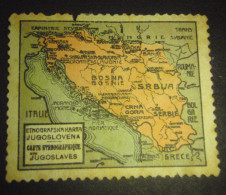 Delcampe - ERINNOPHILIE  JUGOSLOVENA YOUGOSLAVIE ETNOGRAFSKA KARTA - Vignetten (Erinnophilie)