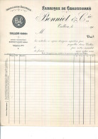 Delcampe - (C.B)FACTURE.07.ARDÈCHE.VALLON.FABRIQUE DE CHAUSSURES.BONNIOT & Cie. - Kleidung & Textil
