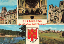 Delcampe - [-5%] FRANCE - La Chaise Dieu - Multivues - Cloître De L Eglise Abbatiale - Plan D Eau - Jubé - Oblit 1977 - Carte Posta - La Chaise Dieu