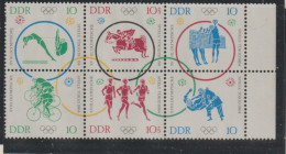 Delcampe - DDR 1964 Tokyo Olympic Games Six Stamps Printed Together MNH/**. Postal Weight 0,04 Kg. Please Read Sales Conditions Und - Sommer 1964: Tokio