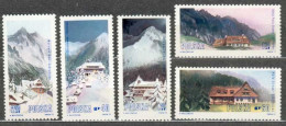 Delcampe - POLAND MNH ** 2050-2054 Tourisme En Montagne DOLNIA CHOCHOLOWSKA HALA ORNAK HALA YASIENICOWA DOLNIA PIECIU STAWOW - Ungebraucht