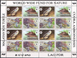 Delcampe - Laos 2008, WWF, Turtles, Sheetlet - Nuovi