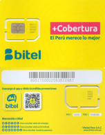 Delcampe - PERU - GSM CARD  - BITEL - +COBERTURA EL PERU MERECE LO MEJOR - MINT - Peru