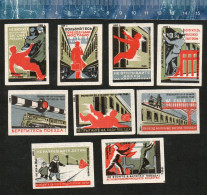 Delcampe - FOLLOW THE SAFETY RULES ON THE RAILWAY -  USSR URSS RUSSIAN MATCHBOX LABELS 1959 FACTORY MAYAK - Zündholzschachteletiketten