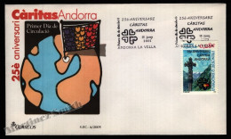 Delcampe - Spanish Andorra 2005 Yvert 316, 25th Anniversary Charity Caritas Andorra - FDC - Briefe U. Dokumente