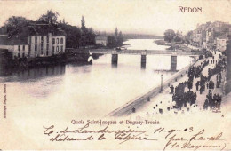 Delcampe - 35 - Ille Et Vilaine - REDON - Quais Saint Jacques Et Dugay Trouin - Redon