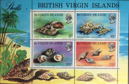 Delcampe - British Virgin Islands 1974 Shells Minisheet MNH - Muscheln