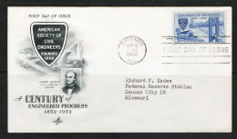 Delcampe - États-Unis FDC 1952 563 Pont George Washington Sur L’Hudson New York - 1951-1960