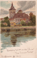 Delcampe - AX- ARBON - LITHO - ILLUSTRATEUR  C. BIESE  -  EN 1899 - ( 2 SCANS ) - Arbon