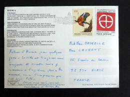Delcampe - VATICAN VATICANE VATICANO AVEC YT 852 ET 860 PARROT PERROQUET OISEAU BIRD VOGEL / CONGRES EUCHARISTIQUE SEOUL - Covers & Documents