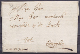 Delcampe - L. Datée 5 Septembre 1727 De WESSEL (Wesel Allemagne) Pour BRUGGHE - 1714-1794 (Austrian Netherlands)